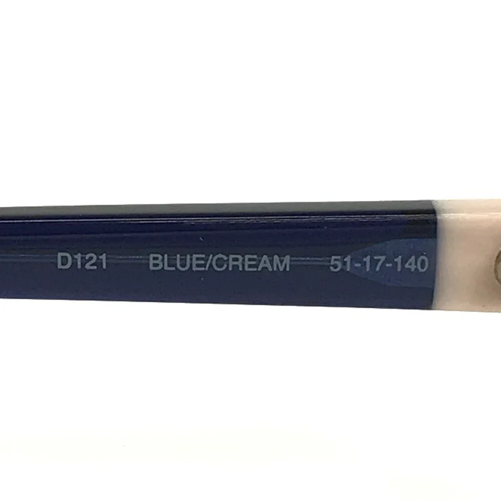 Lucky Brand Eyeglasses Frames D121 BLUE/CREAM Cat Eye Full Rim 51-17-140